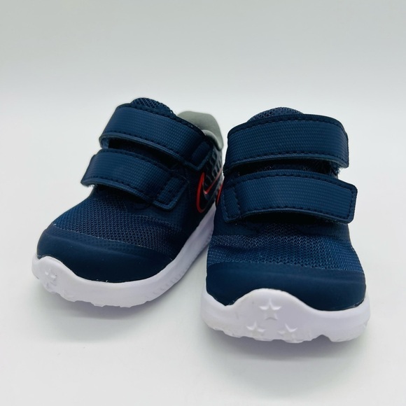 NIKE NAVY STAR RUNNER INFANT ATHLETIC SHOES SIZE 2 - Picture 2 of 12